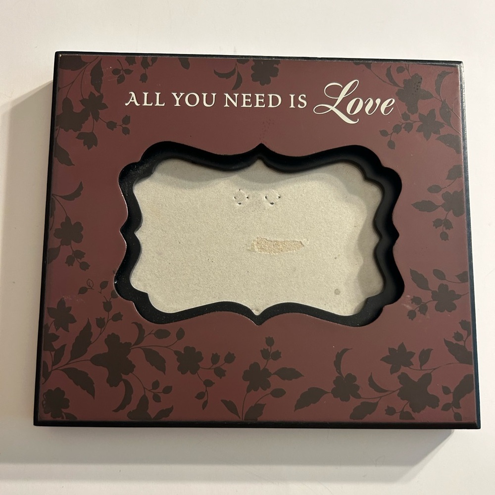 NEW VIEW ALL YOU NEED IS LOVE 3D BROWN LEAF PRINT PHOTO FRAME STANDS UP
